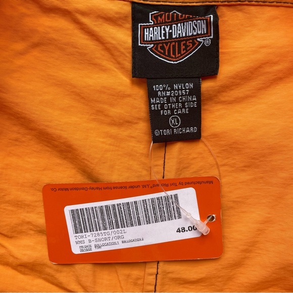 Harley Davidson NWT Men’s Tori Richard Board Shorts Orange Size XL 6” - Picture 4 of 6